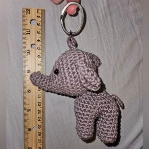 Crochet Elephant Keyring, Elephant Keyring, Handmade Elephant
